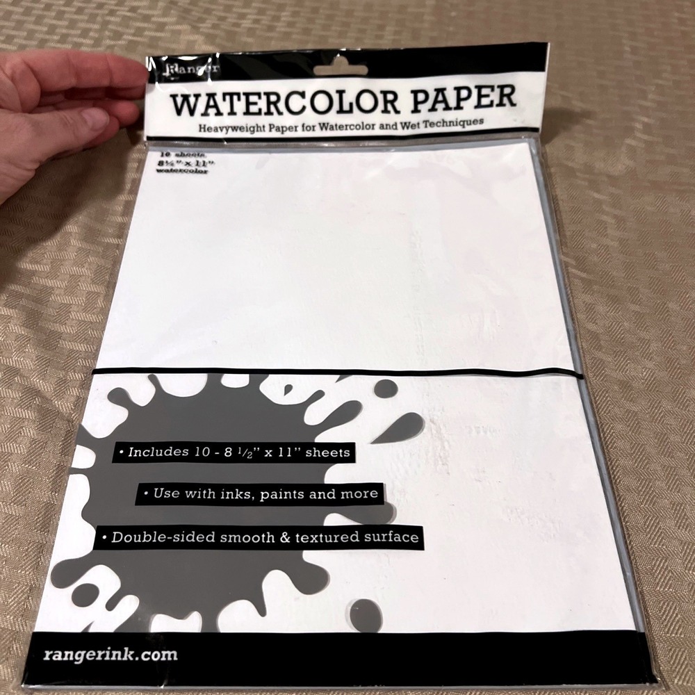 Ranger Ink Watercolor Paper Pad 8.5x11 10 Sheets Sealed Mixed Media NOS Double